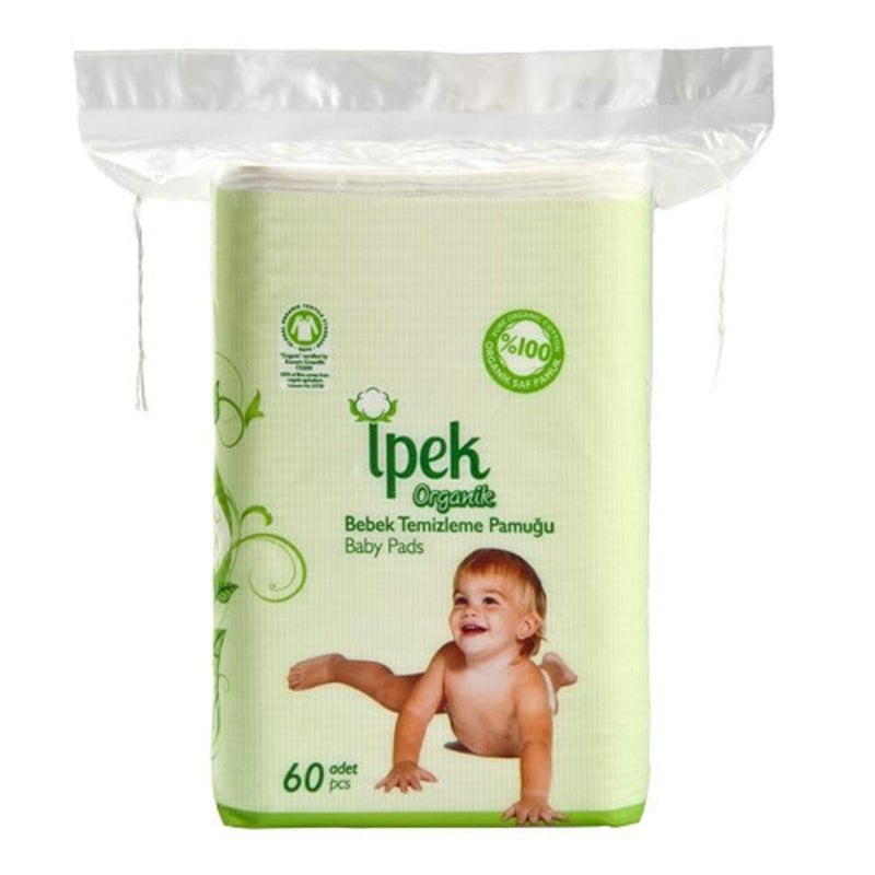 Ipek Baby Organic Large Dry Pads 100% Cotton Squares for Baby Care Diapering (Organic 360 Count) - Image 1